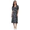 Dorothy Perkins Womens/Ladies Ditsy Print Shirred Cuff Petite Midi Dress