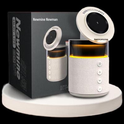 Newmine HT-554 3-in-1 Wireless Charger Bluetooth Speaker with Ambient Light CN Plug (adapter Included)