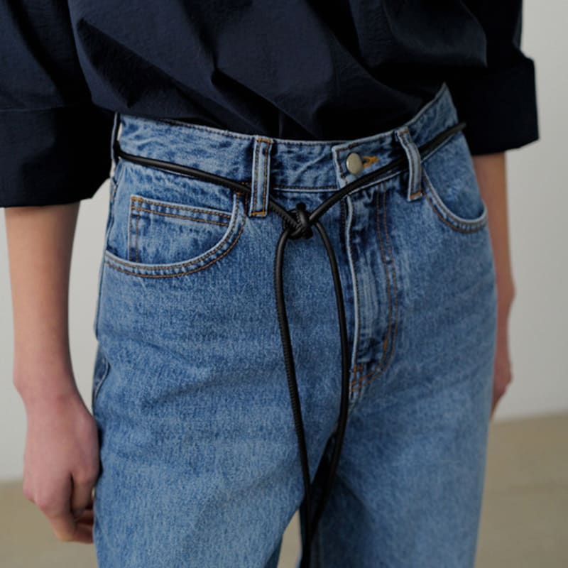 

RRACE [4-й дозаказ] Кожаный ремень на шнурке_Черный Black_FREE