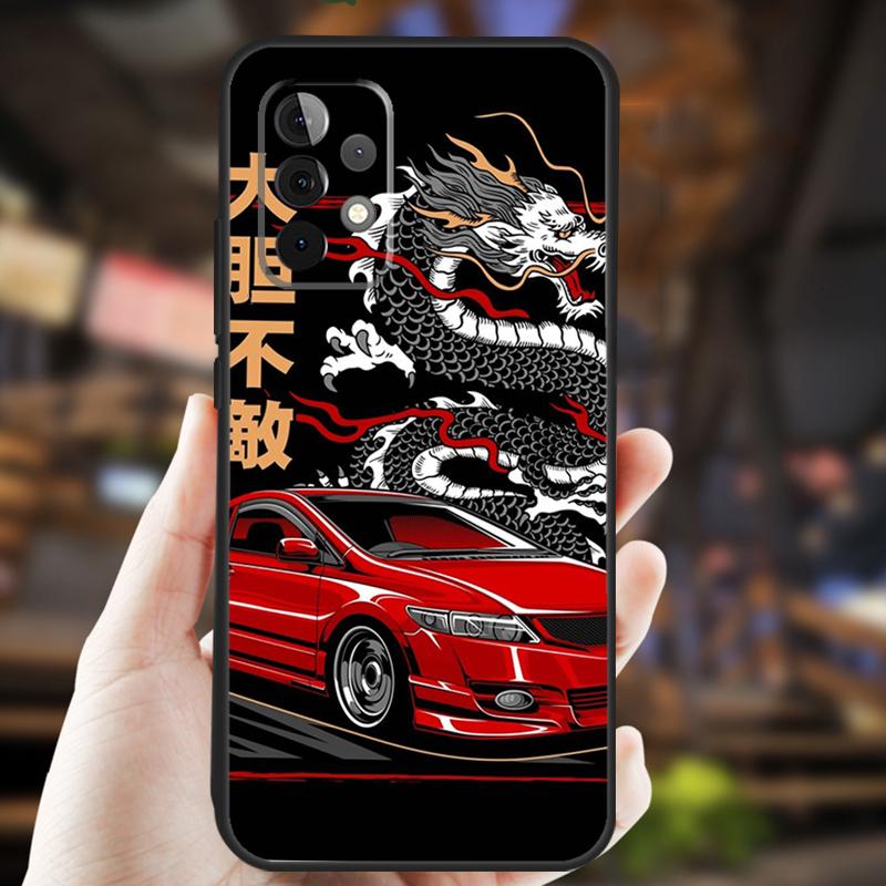 Japan JDM Sport Car Case For Samsung Galaxy A32 A56 A16 A15 A22 A52 A54 A14 A26 A36 A55 A35 A05 A06 A53 A33 A13