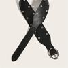 Bold Studded Punk Rock Belt 120cm PU Leather Adjustable Strap 3.8cm Width For Men Women Fashion