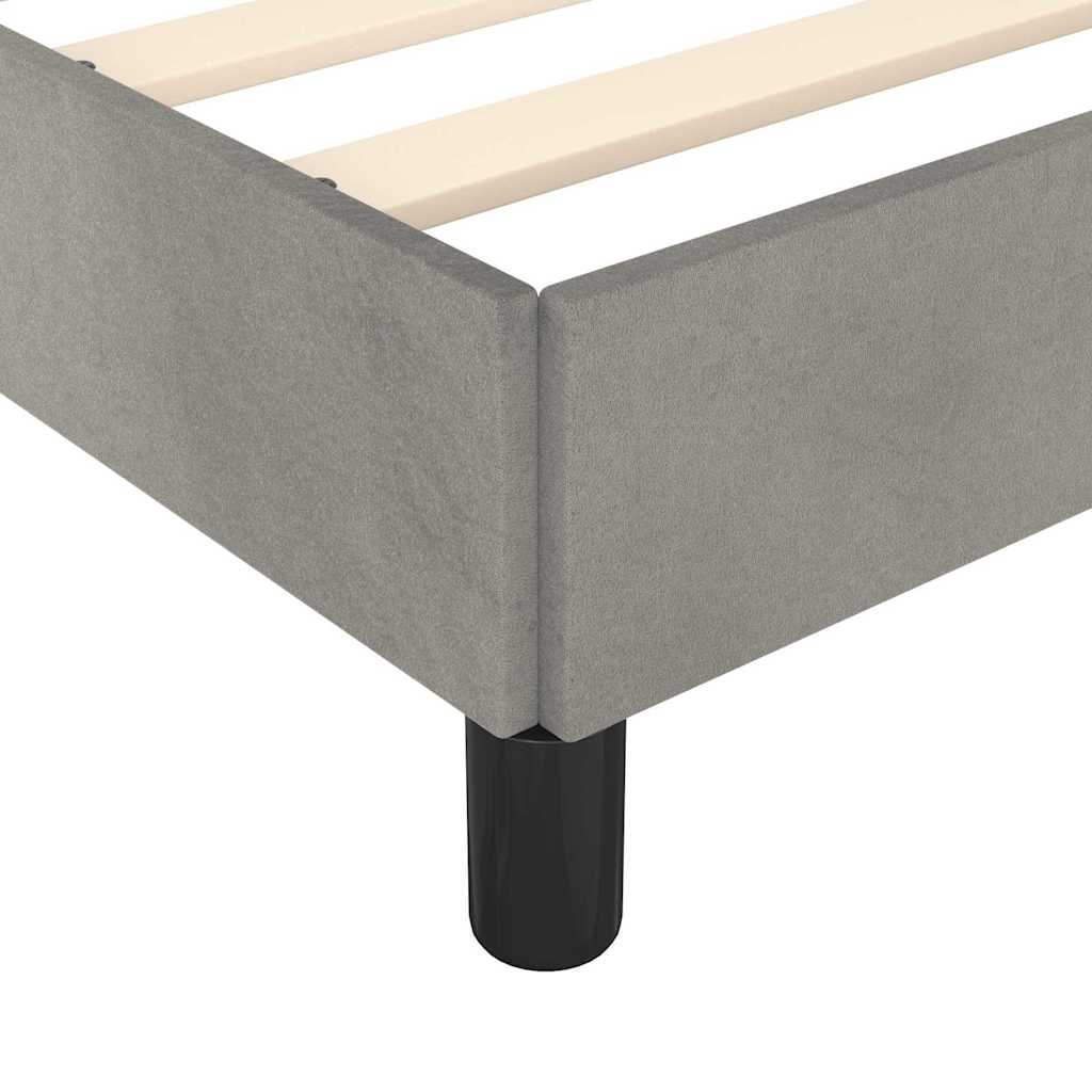 Vidaxl Struttura Letto Senza Materasso, Grigio Chiaro, 80X200 Cm, Velluto
