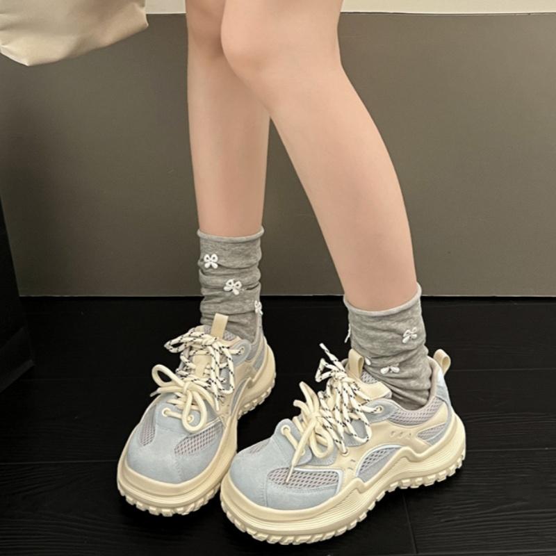 Fashion Spring Autumn Running Shoes Women 2025 New Fashion Original Women's Sneakers Mesh Thick Soled Casual Soft Women Sneakers Shoes