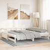 VidaXL Daybed and Trundle Bed and Mattress 80x200 Cm Solid Pine Wood 3321039