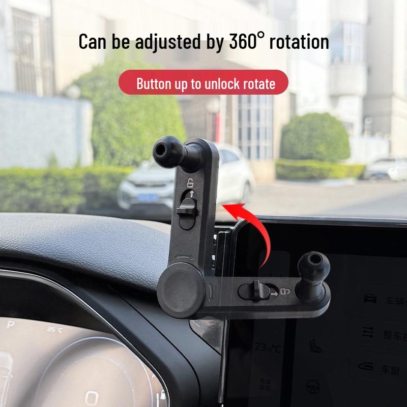 Car Phone Holder with 7mm Ball Head and Extension Rod for Windshield, Wiper, and Vent.