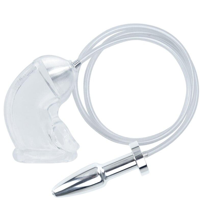 Enema Cleaning Anal Plug Penis Bondage Set Male Masturbator Adult Sex Toy Penis Cage Slave Gay BDSM Chastity Cock Ring