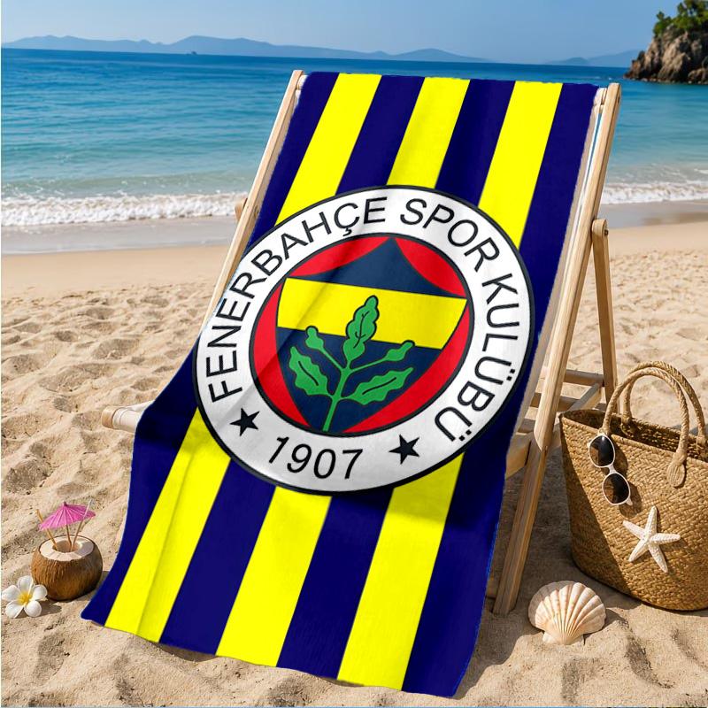 Fenerbah?E-Sport Club Emblem Strandtuch, Schnelltrocknend, Pflegeleicht, Geeignet für Fitness und Strandurlaub, Sport-Essential