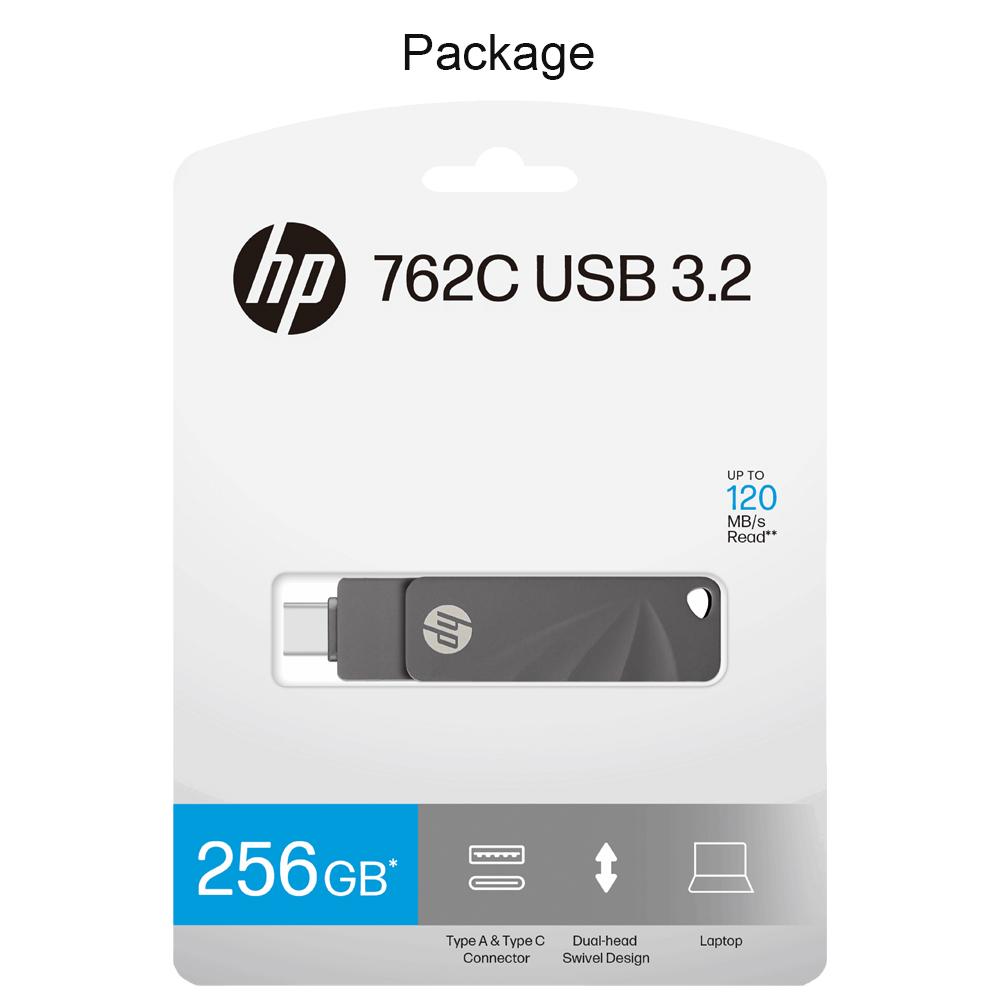 HP X762C USB3.2 OTG Type C Metal Usb Flash Drive 64GB/128GB/256GB for Pc Smartphone Tablet