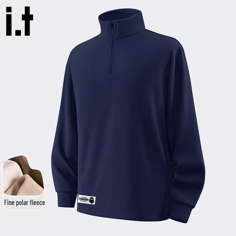 Fingercroxxit Unisex Half-Zip Fleece Mock Neck Top 2XL
