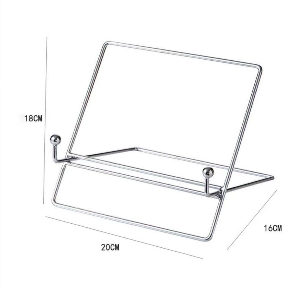 Silver CD Rack Metal Reading Stand Creative Tablet Stand
