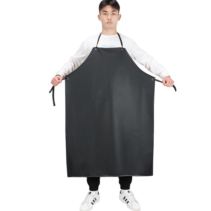 Extra Long Waterproof Bib-Style Apron for Men & Women - Oil, Acid & Alkali Resistant.