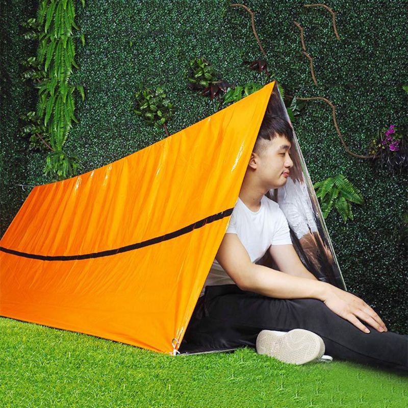 Notfallschlafsack, wasserdichter PE-Überlebensschlafsack Leichter warmer Notfall-Campingsack Camping