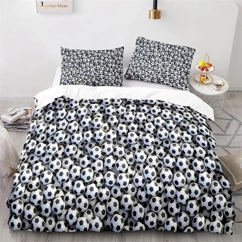 3D Fußball Aquarell Fußball Bequeme Bettdecke Bettbezug Kissenbezug Bettwäscheset Kinder Schlafzimmer Dekoration Heimtextil