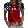 Women's 250th Anniversary Independence Day Digital Print T-shirt – Short Sleeve, Casual European & American Style
