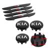 AABIY1 4Pcs Car Wheel Center Hub Cap With  Crash Anti Collision Protector Strip For KIA Sportage GT RIO Ceed Picanto Pegas Sorento Niro