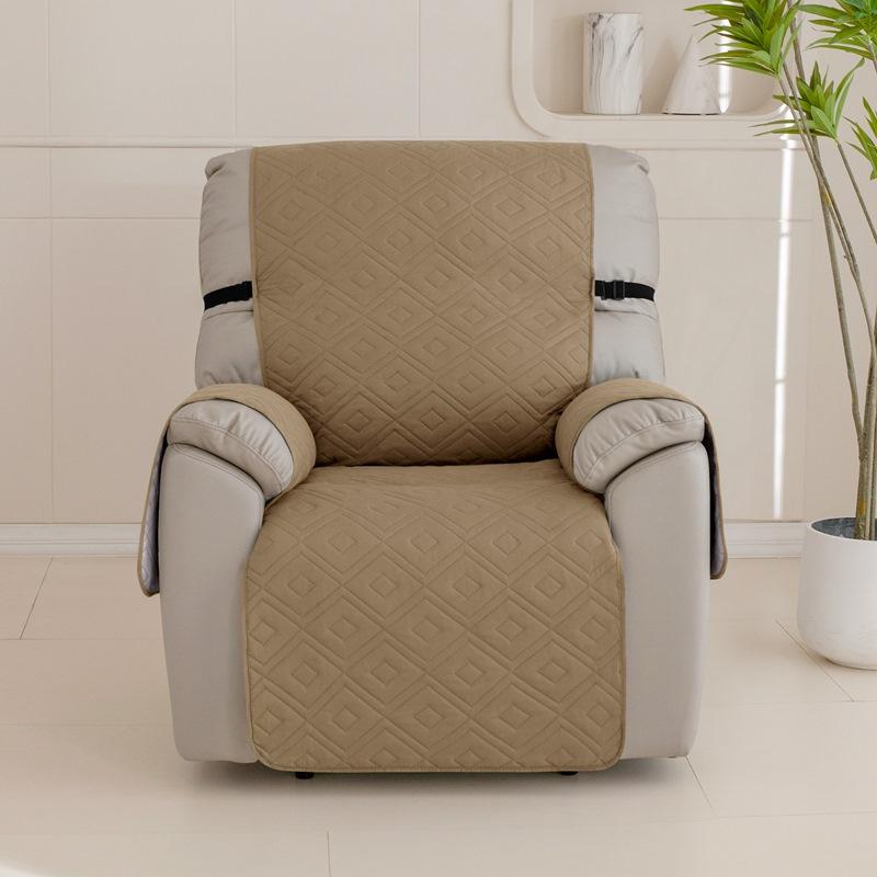 1 Seater Recliner Sofa Cover Anti-Slip Lounge Chair Cover Dog Pets Kid Dustproof Quilted Single Armchair Slipcover Hotel Home