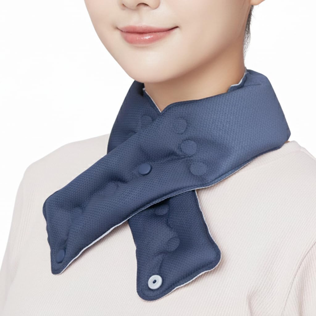 NISYO Ice Scarf, Keeps Your Neck Cool to -20°C (-42°F), Perfect for Heat Relief, Neck Cooler, Neck-Worn, Cooling Item, Ice Bag (Navy)