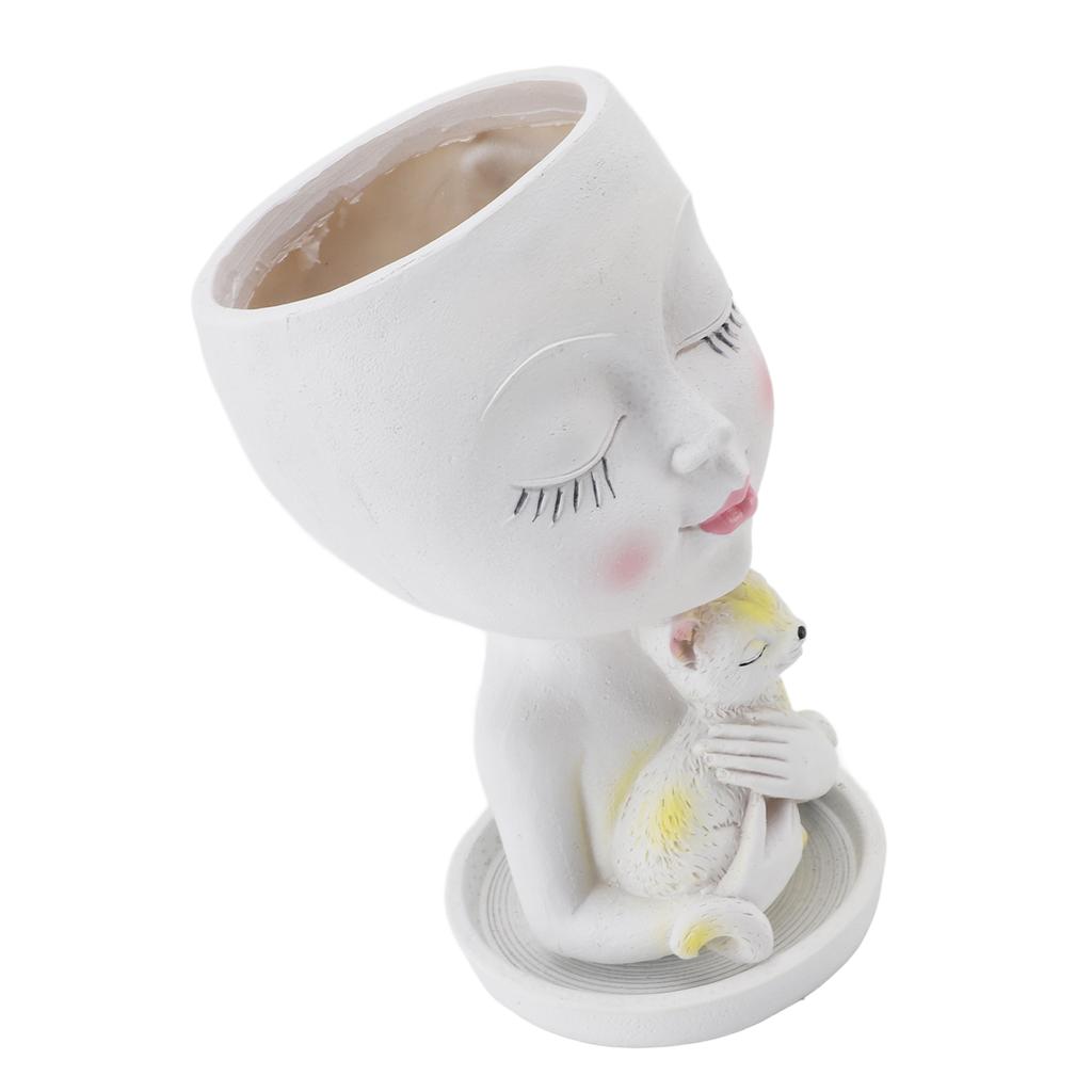 Gesicht Blumentopf Verblassender Harz Kopf Pflanzgefäß DIY Dekorativ Entzückender Sukkulenten Blumentopf Mit