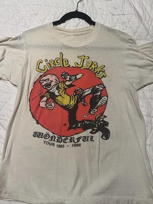 Camiseta Vintage 1985-86 CIRCLE JERKS Tour Tallas S a 5XL TU092 Camiseta Unisex