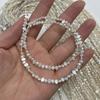 1String Mini White Natural Shell Mother of Pearl Beads, Boho Double-Sided Light Beads, 3-5mm, for DIY Jewelry Making, Perfect Love Wedding Craft, 36cm