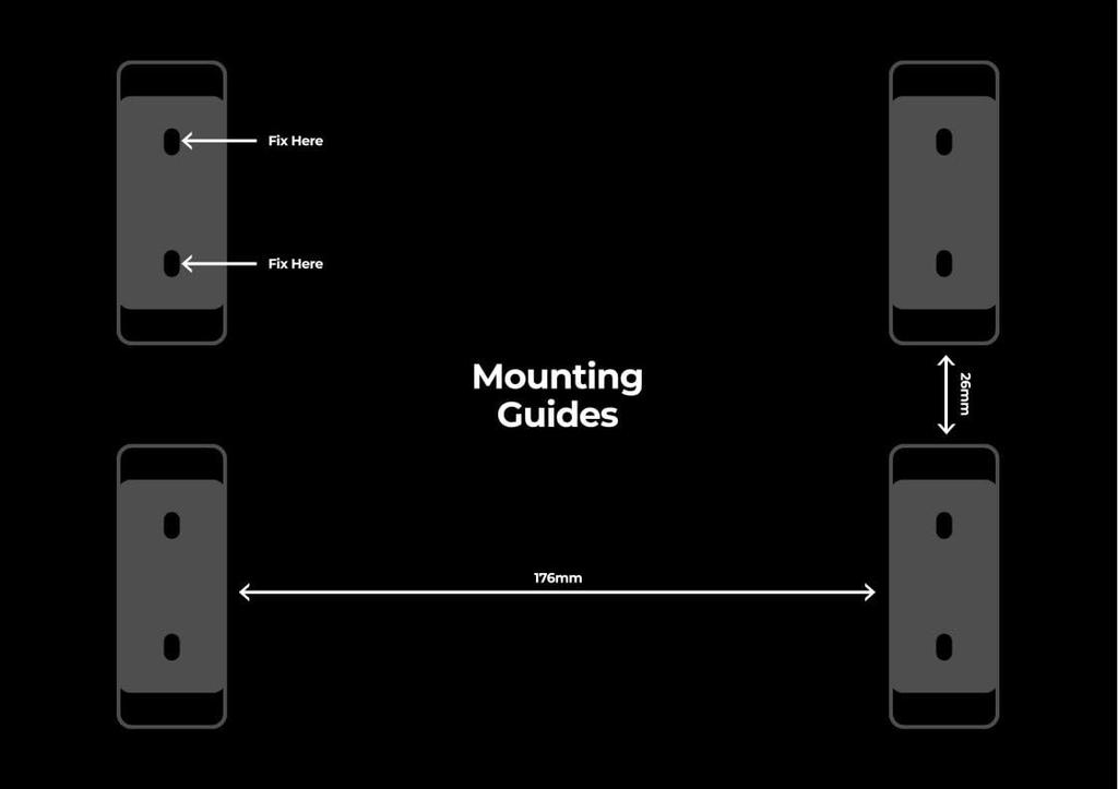 Stealth Mount Kraton Mounting Feet (8-Pack) Black PAC-F-01-8