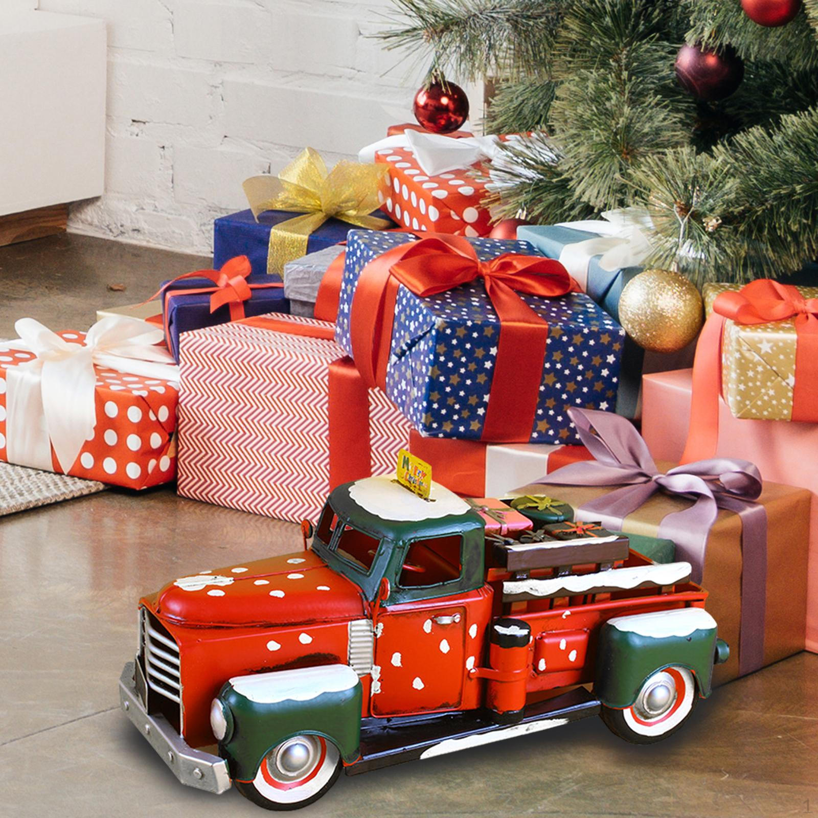 

Рождественские украшения Маленькая машинка Миниатюрный пикап Поделки Праздничное украшение Железное искусство для