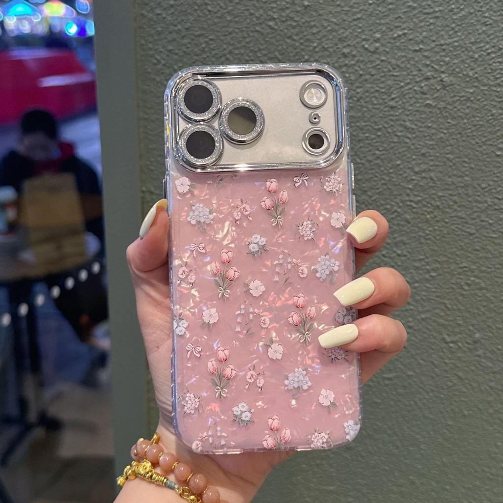 Porous Shell Pattern iPhone 17 Pro Max Case - Tulip Design for Apple 16/15/11 IP12