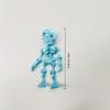 40pcs 3D Printed Colorful Gothic Horror Skull Statues Retro Terror-Themed Plastic 3D Printed Toys Skull Decorations for Home Car