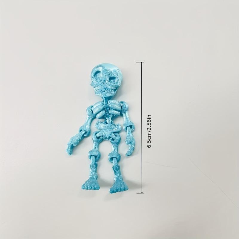 40pcs 3D Printed Colorful Gothic Horror Skull Statues Retro Terror-Themed Plastic 3D Printed Toys Skull Decorations for Home Car