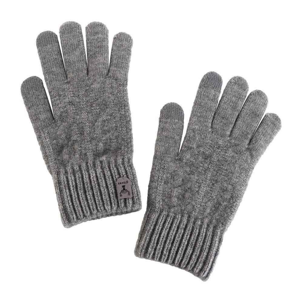 Solid Color Knitted Woolen Gloves Touchscreen Full Finger Gloves Soft Men Knitted Gloves  Male