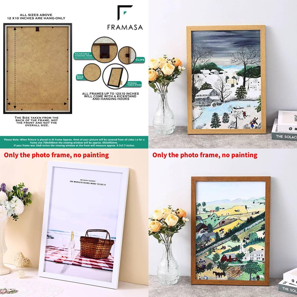 Modern Minimalist Wooden Picture Frame For Living Room Decor With Handmade Craftsmanship