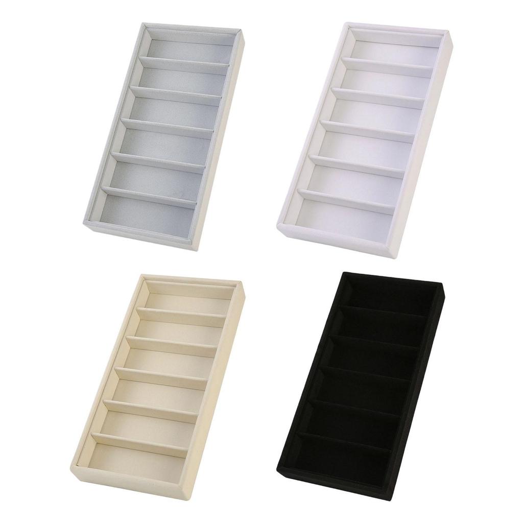 Soft Flannel Sunglasses Display Tray Eyewear Storage Box Organizer for Jewelry Watch Stand Home Vanity