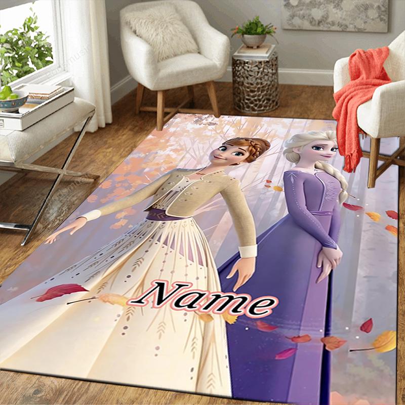 Custom 1Pc Elsa'S Magical Sparkle Rug Office Carpet Indoor Outdoor Entrance Doormat Nonslip Soft And Comfortable Living Room D91671
