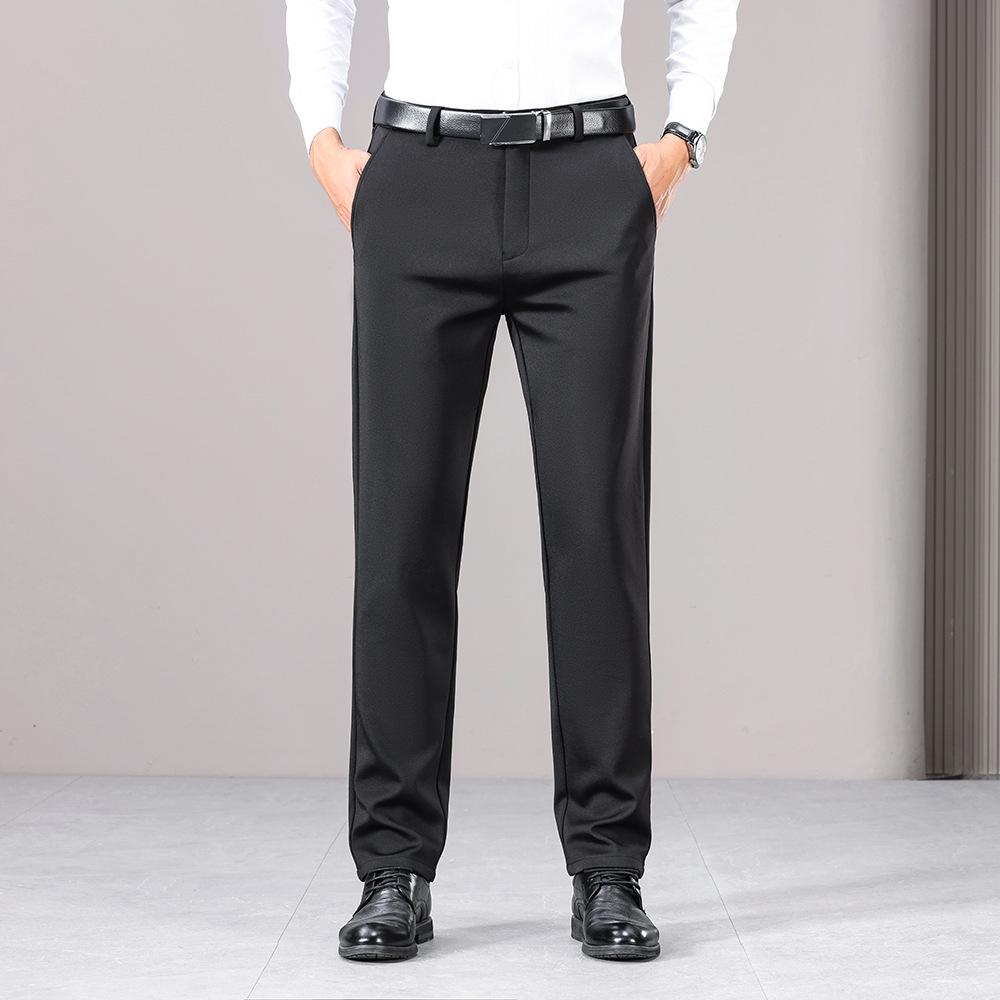 Autumn & Winter Men's Wool Business Trousers: Versatile Stretch Dress Pants for Work, Commute, or Casual Wear
