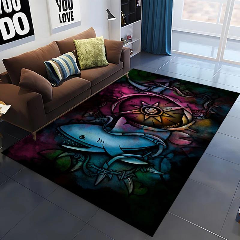 3D Retro Compass Map World Map Area Rug,Carpet Rug for Living Room Bedroom Sofa Decoration,Kitchen Doormat Non-slip Floor Mat