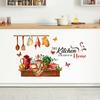 Kitchen Wall Decal Self-Adhesive Tableware Label Sticker for Dining Room Decor