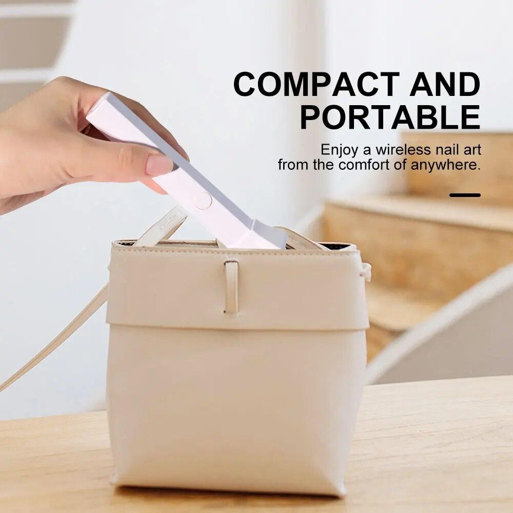 Lampada portatile per unghie, lampada UV LED per unghie, per la cura di tutti gli smalti in gel, ricaricabile tramite USB, macchina per manicure ad asciugatura rapida, strumenti per nail art