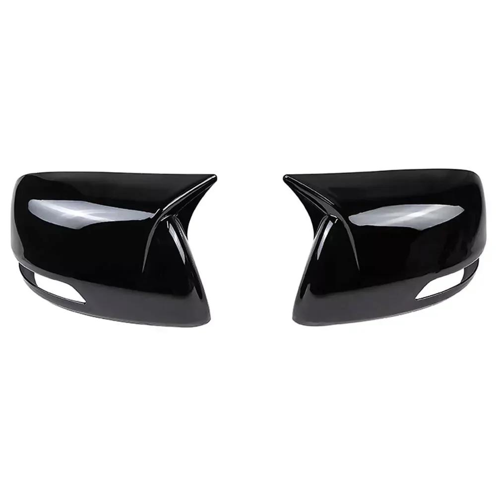 

For Toyota Land Cruiser LC200 Prado FJ150 150 2010- ABS Car Side Mirror Cover Wing Cap Exterior Door Trim Adhesive Sticker Gloss Black