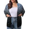 Women's Fall And Winter Fashion Casual Soild 3/4 Sleeve Mid-Length Cardigan Jacket