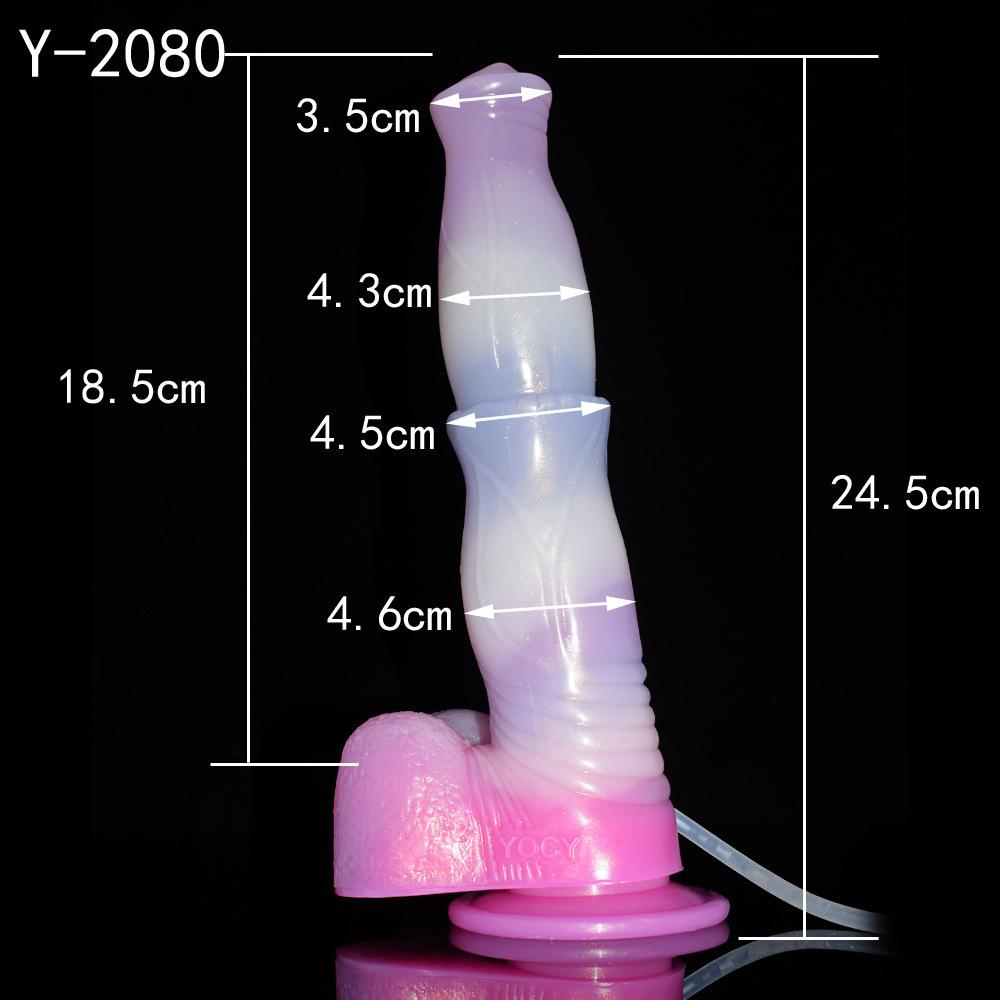 Large Animal Wolf Squirting Function Dildo Ejaculation Penis Silicone Dog Knot Anal Plug Sex Toys Female Masturbator Suction Cup