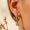 New Mini CZ Star Moon Butterfly Pendant Hoop Earrings For Women Elegant Fashion Geometry Tiny Hoops Earring Jewelry Party Gift