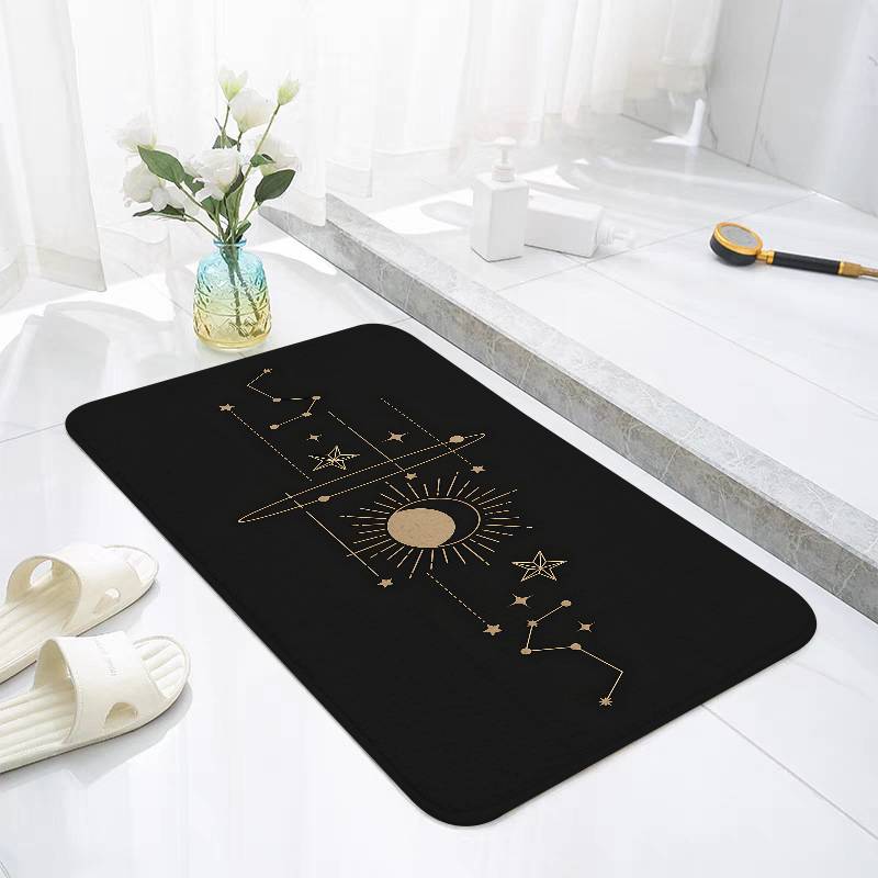 Moon Phases Light Floor Mats Home Laundry Rug Carpet For Living Room Decor Lounge Area Anti-slip Foot Mat Entrance Doormat