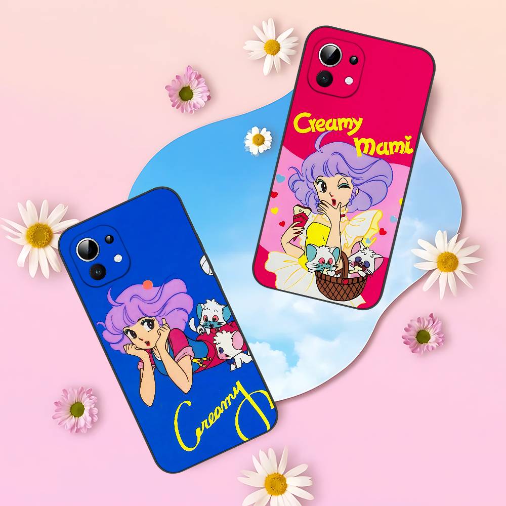 C-Creamy Mami Slim Black Shockproof Phone Case: Snug Fit For Xiaomi 12,11,12S Ultra & Redmi Note 11,10T,9,9A,8Pro,8T,5G