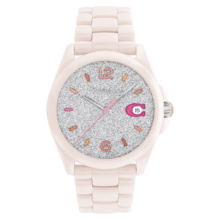 

Женские часы Coach Greyson с кремовым корпусом и розовым циферблатом - 14503939 розовый