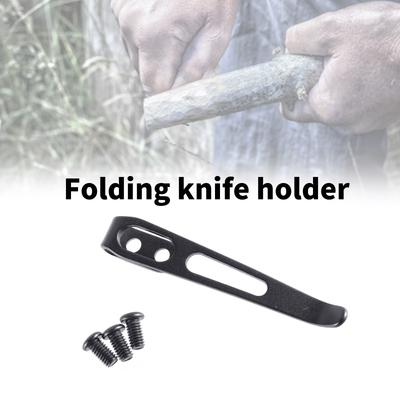 Edelstahl Cutter Taschenclip Rückenklammer mit 3 Stück Schrauben Machen Cutter Rückenclip Ersatzzubehörteile