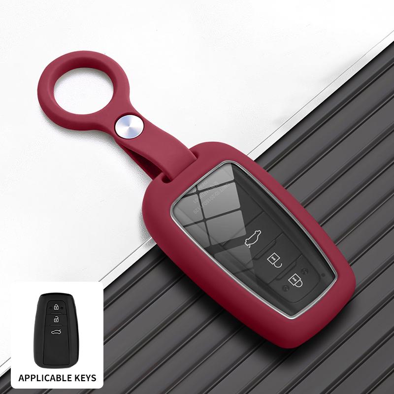 Housse Premium en Silicone pour Porte-clés de Toyota Nouveaux Modèles Étui Doux de Luxe pour Clé de Voiture brown