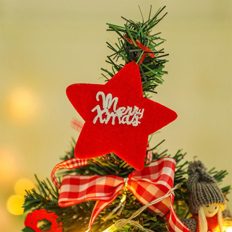 50cm Mini Christmas Tree Desktop Ornaments with Lights Christmas Tree Set Christ