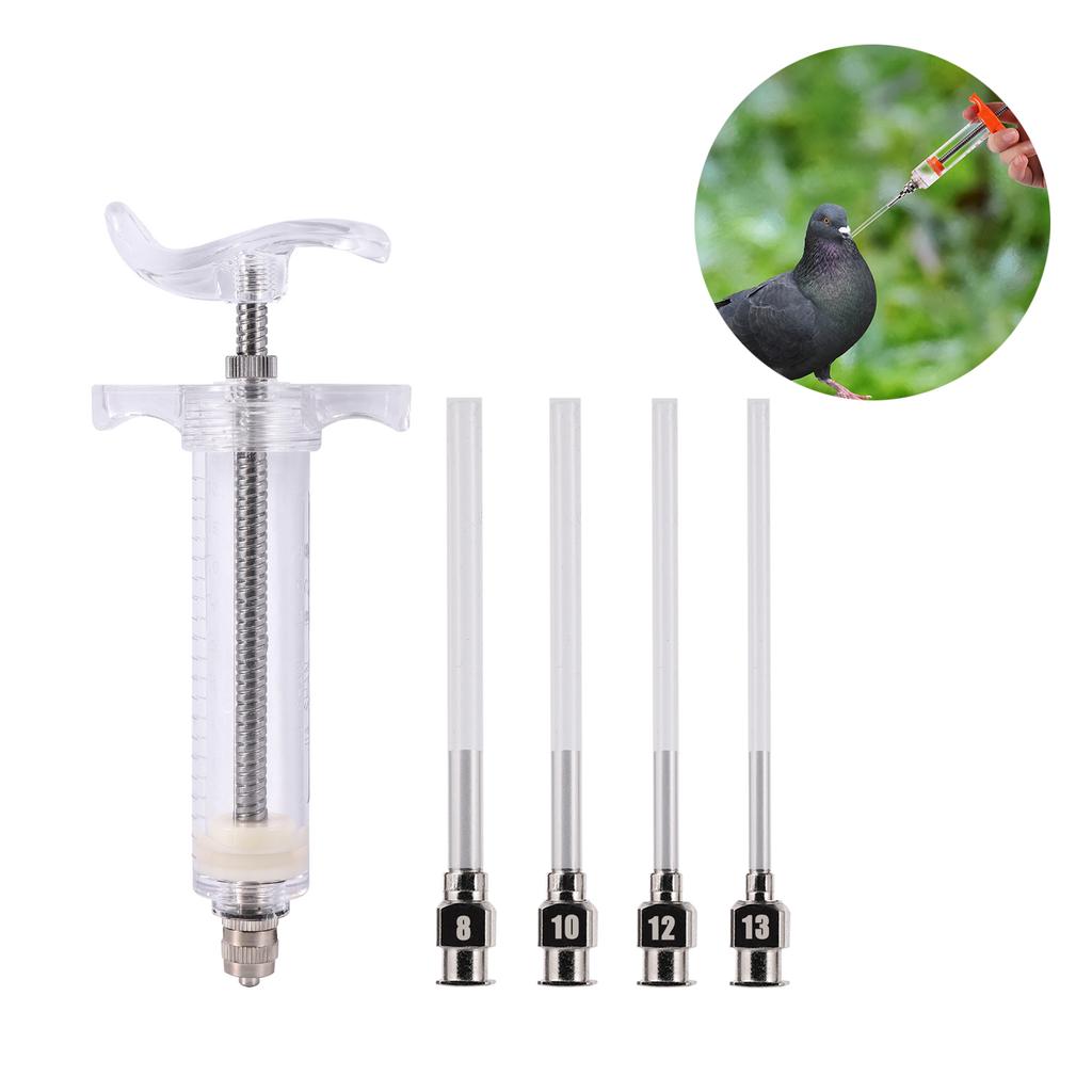 Pet Bird Pigeon Parrot Liquid Medicine canary Feeder Push Tube Liquid  chick Feeder  Silicone Push Tube Syringe
