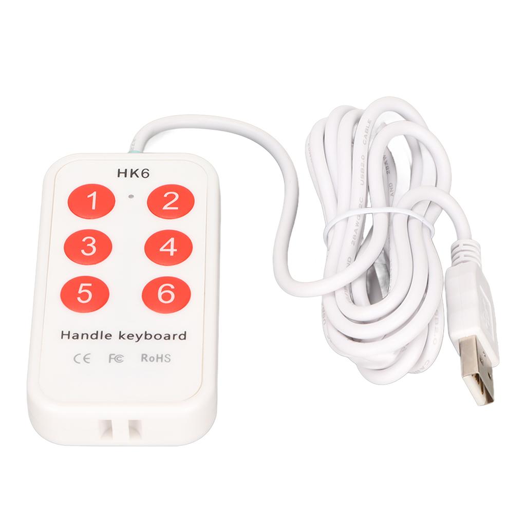 Programmable Keypad Small USB 6 Keys Programming Customization Handheld Switch Controller for Hospital Image Scanning