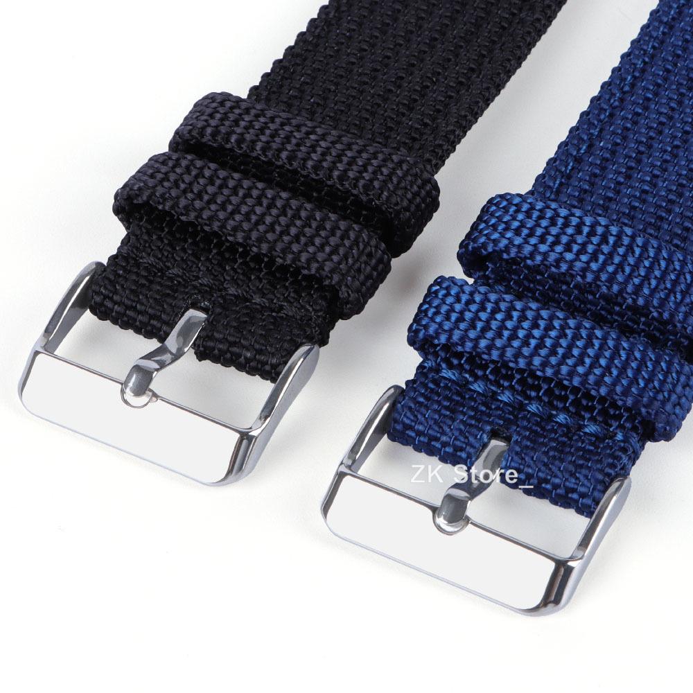 Nylon Canvas Quick Release Watch Band 20mm 22mm Replacement Watch Straps for Military Woven Fabric Wrist Band Ribbed Bracelet